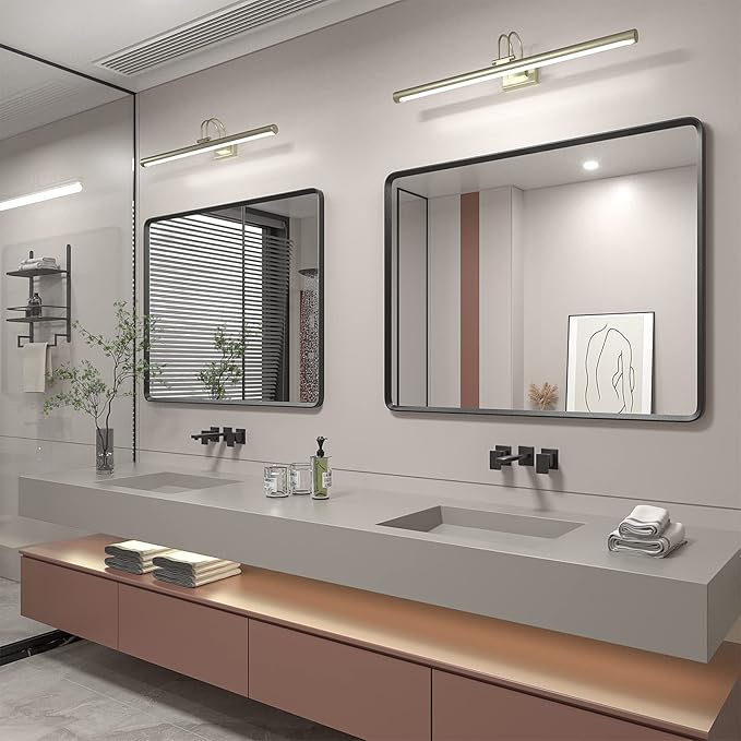 48x36 Black Matte Bathroom Mirror