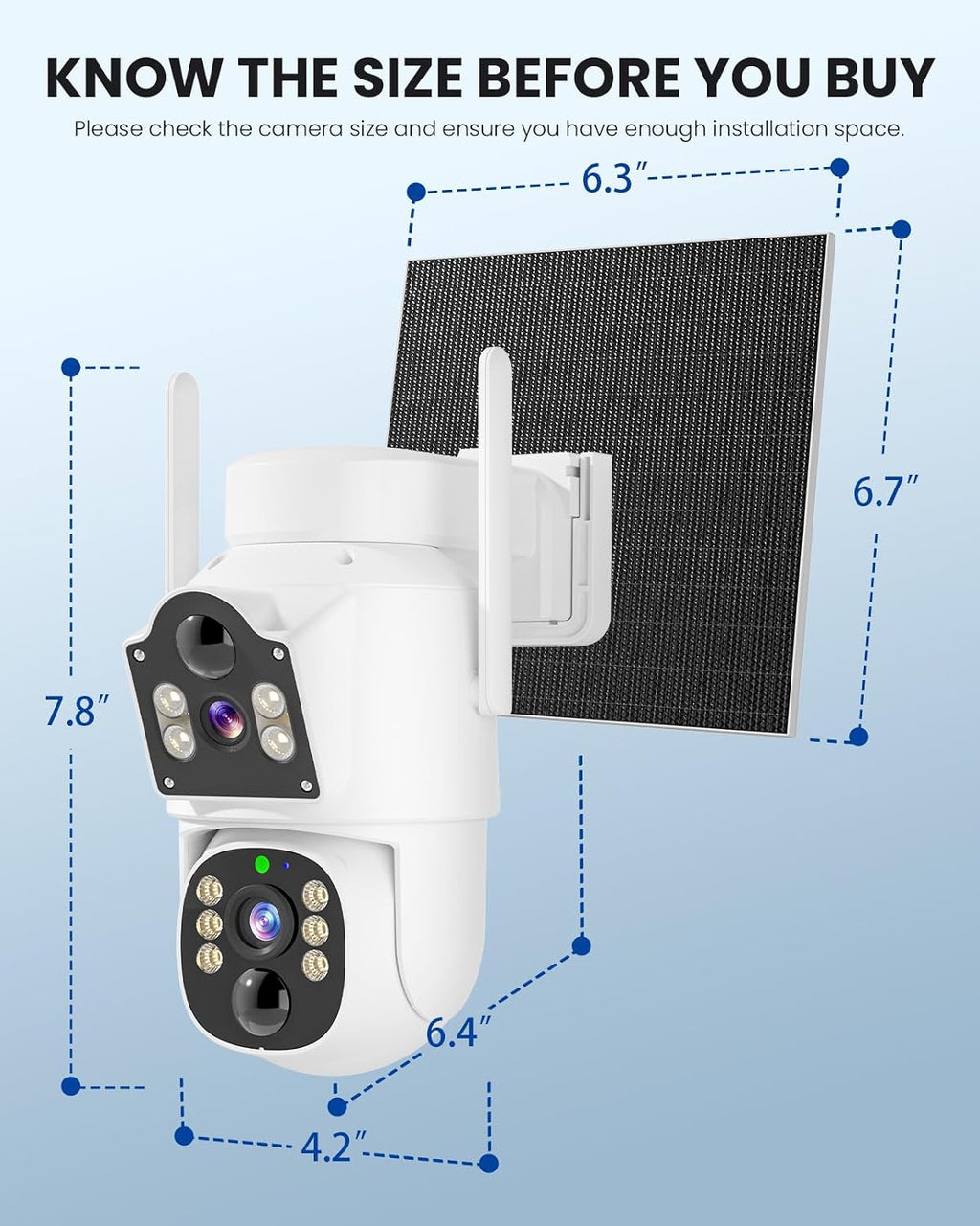 hiseeu security camera, 4mp solar security cameras wireless shown in use