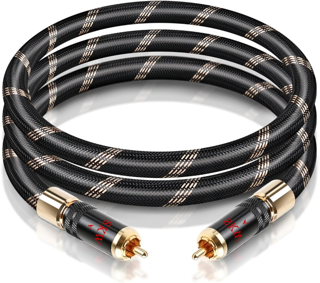 SKW Audiophiles Subwoofer Lock RCA Cable RCA to RCA Multiple Shield