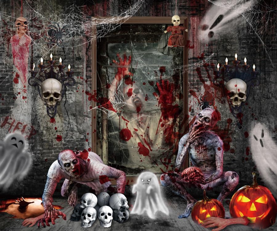 Halloween Backdrop for Photography 10x8ft Horror Party Decorations