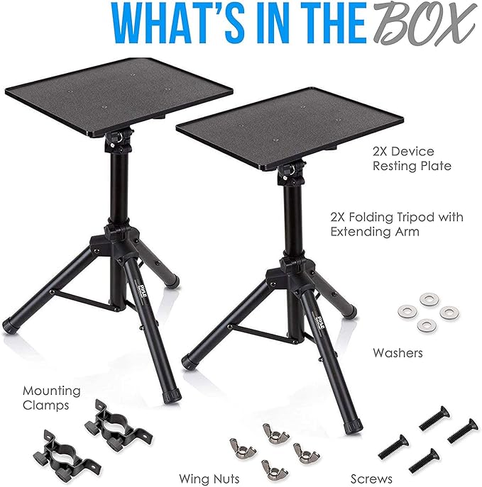 Pyle Laptop Projector Tripod Stand (2 Pcs)
