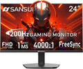 SANSUI Gaming Monitor, 24 Inch 200Hz 180Hz, FHD 1080P 1ms 110% sRGB Computer