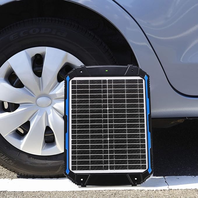 SUNER POWER 20W 12V Solar Battery Trickle Charger & Maintainer PRO, Built-in
