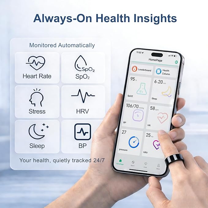 Smart Ring Health & Fitness Tracker