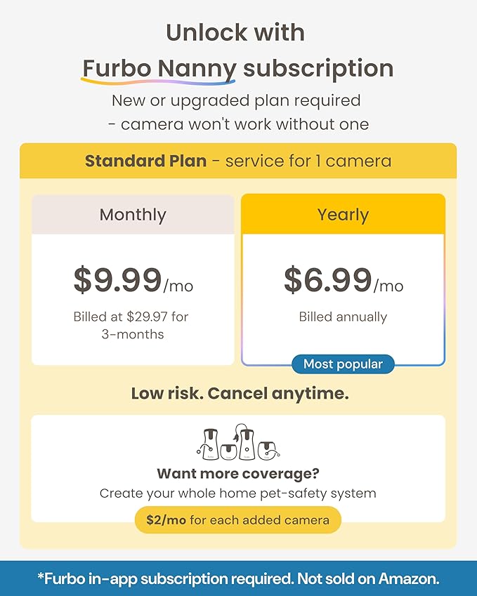 Furbo 360° Cat Camera + Mini 360° Cam 2-Camera Bundle Nanny Subscription: Cat