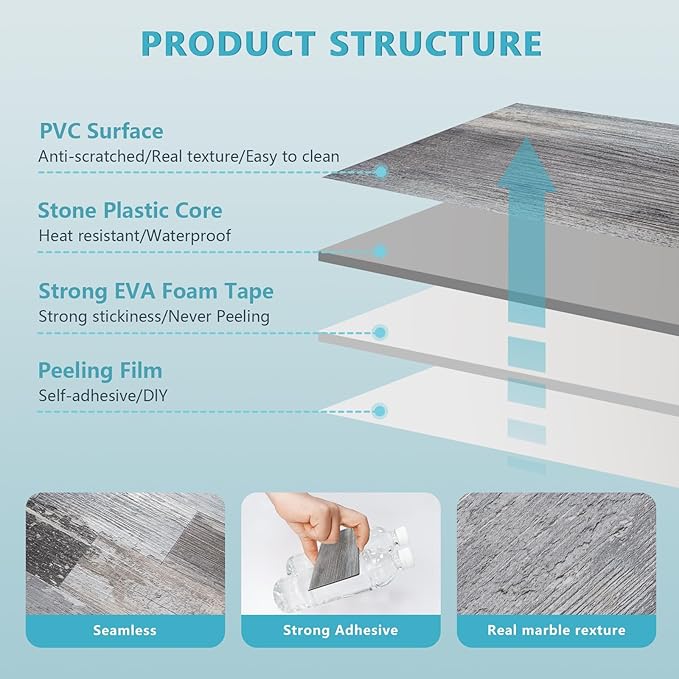 Vamos Tile 100-Piece Peel and Stick Backsplash Seamless Tile, Stick on