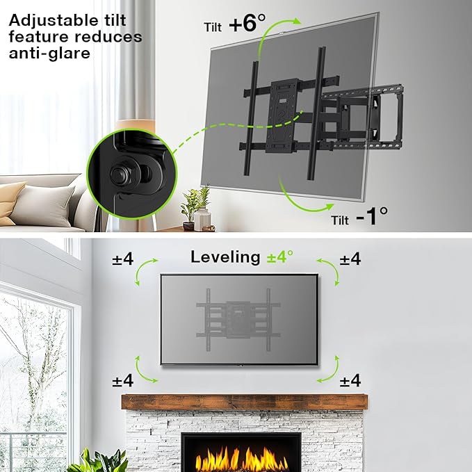 USX MOUNT Heavy Duty Full Motion TV Wall Mount