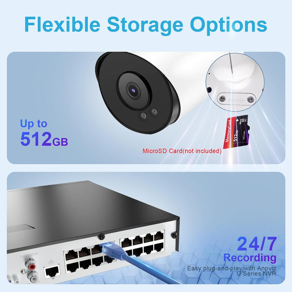 anpviz 6mp bullet poe ip security camera for, side view