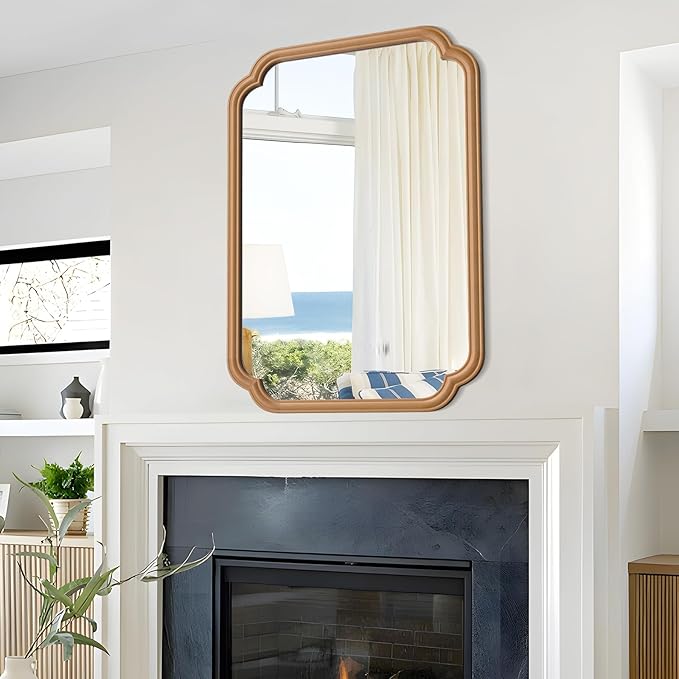 Wood Bathroom Mirror for Wall Mounted
