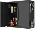 Garage Wall Cabinet with 2 Doors, Metal Wall Cabinet with Lock