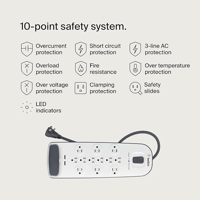 Belkin USB Power Strip Surge Protector