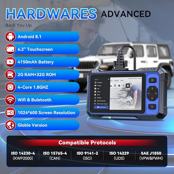 OBD2 Scanner, MUCAR 682 AI-Assisted Car Diagnostic Tool, Automotive