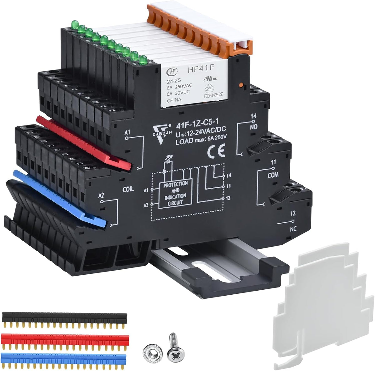 10Pcs Miniature Relay 24V DC, 24V AC 6Amp SPDT