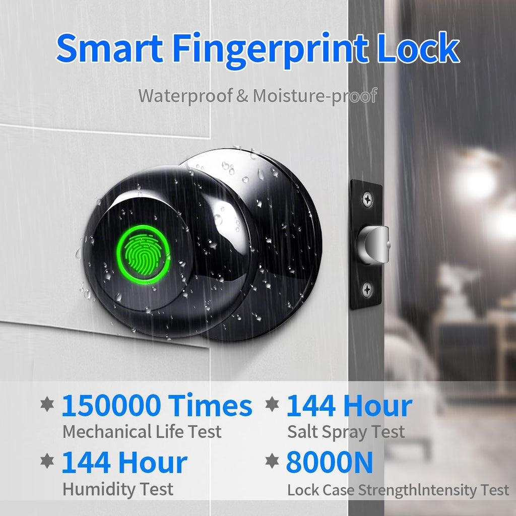 smart fingerprint door lock with app control &, package contents