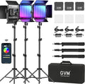 GVM RGB LED Video Lighting Kit, 800D Studio Video Lights (3 Packs)