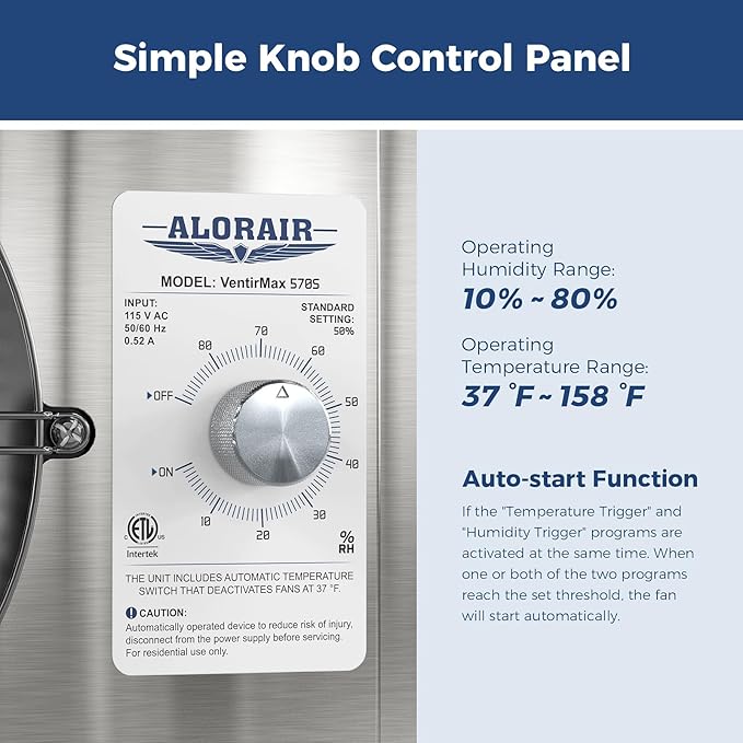 ALORAIR 570CFM Crawlspace Ventilation Fan