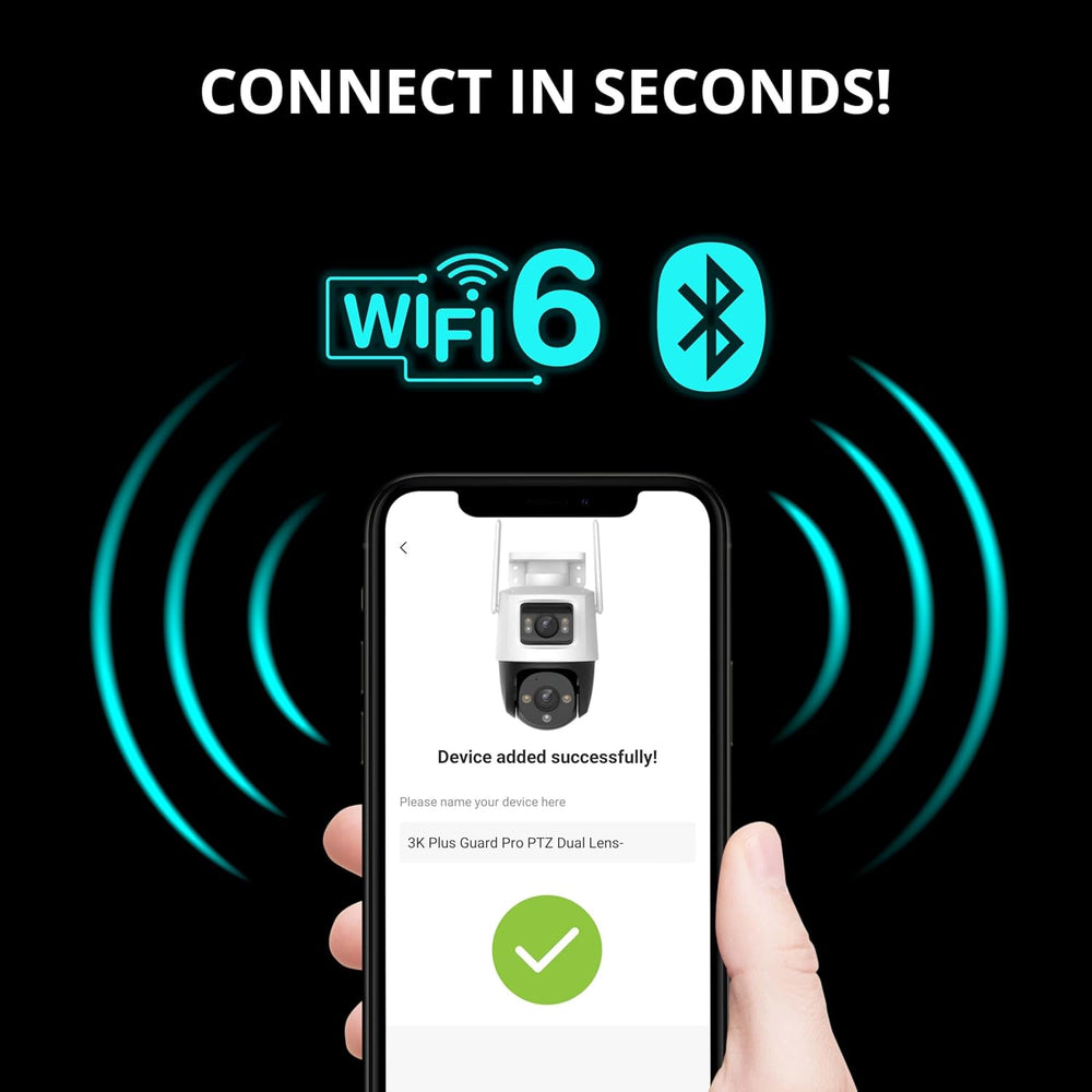 Defender AI Powered Guard Pro 3K Plus Dual Lens PTZ WiFi 6/Bluetooth Plug-in ...