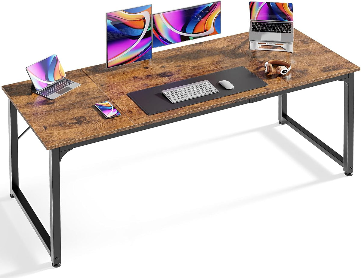 Huuger Computer Desk, 63 Inch Office Desk, Gaming Desk