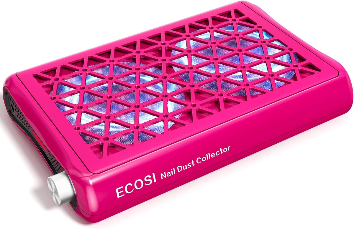 ECOSI Nail Dust Collector, Dual Turbo & 1600PA Professional Vacuum Fan Dust (30 Pcs)