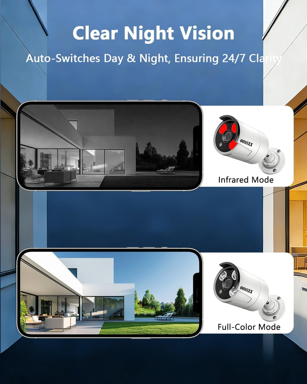 5mp wired poe security camera system for home, package contents