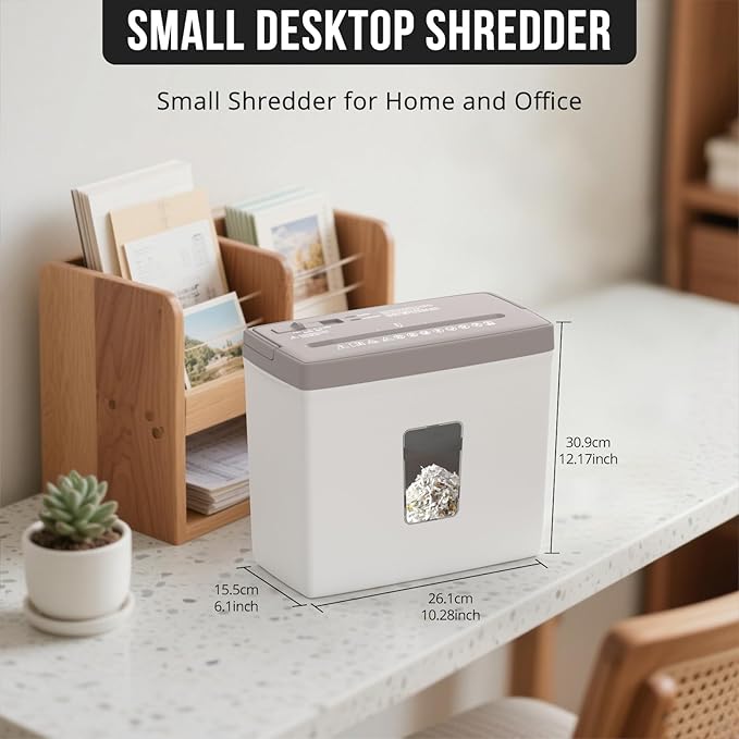 Suntiko 5-Sheet Cross Cut Paper Shredder
