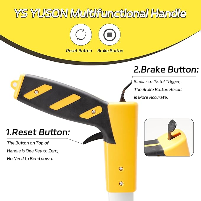 Measuring Wheel With Handle Reset & Brake, Rolling Measuring Wheel in Feet