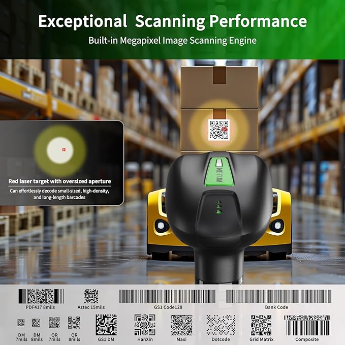 NETUM 2D QR Industrial Bluetooth Barcode Scanner