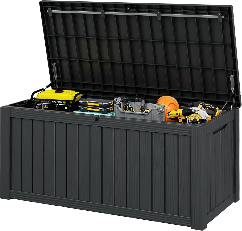 Outdoor Storage Box Waterproof, 155 Gallon Deck Box For Patio Storage