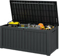 Outdoor Storage Box Waterproof, 155 Gallon Deck Box For Patio Storage