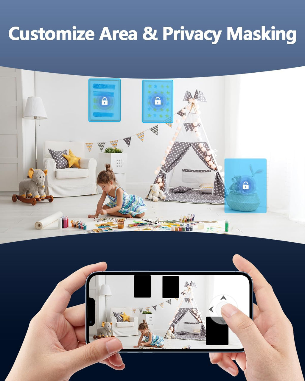 5mp wired poe security camera system for home, view 9