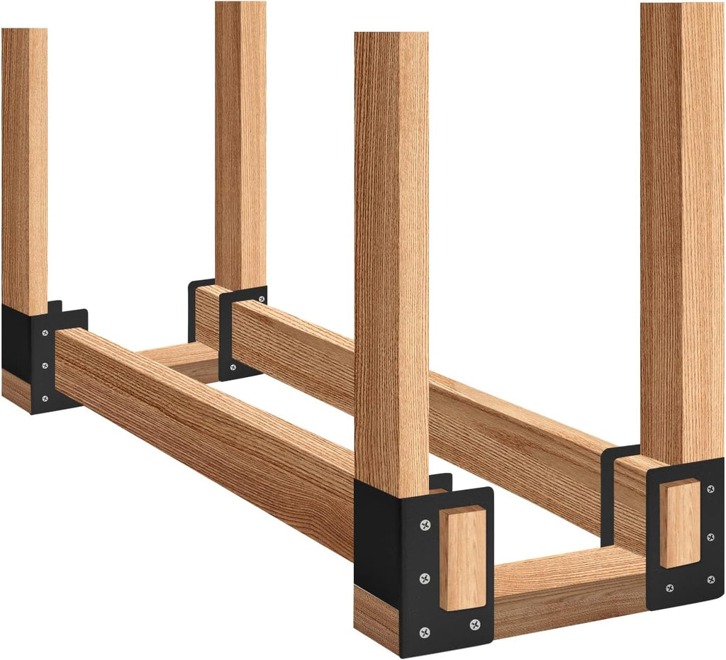 Firewood Log Storage Holder 8 Pack,Firewood Rack Brackets