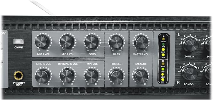 Rockville PRE-70V 8-Zone Stereo Preamp Mixer