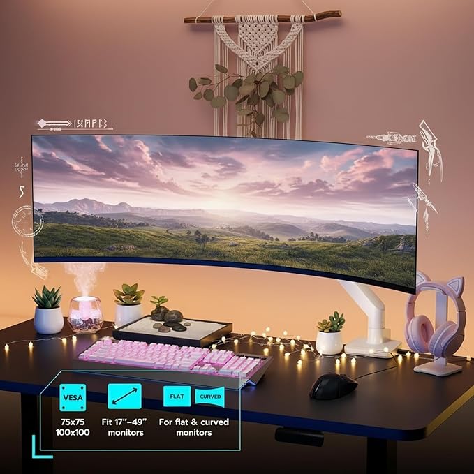 ARES WING Ultrawide Monitor Arms White