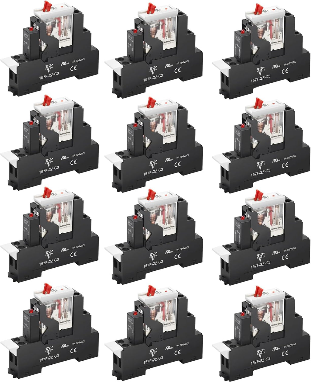 UL Listed 12Pcs 8Amp Mini Relay Switch DPDT