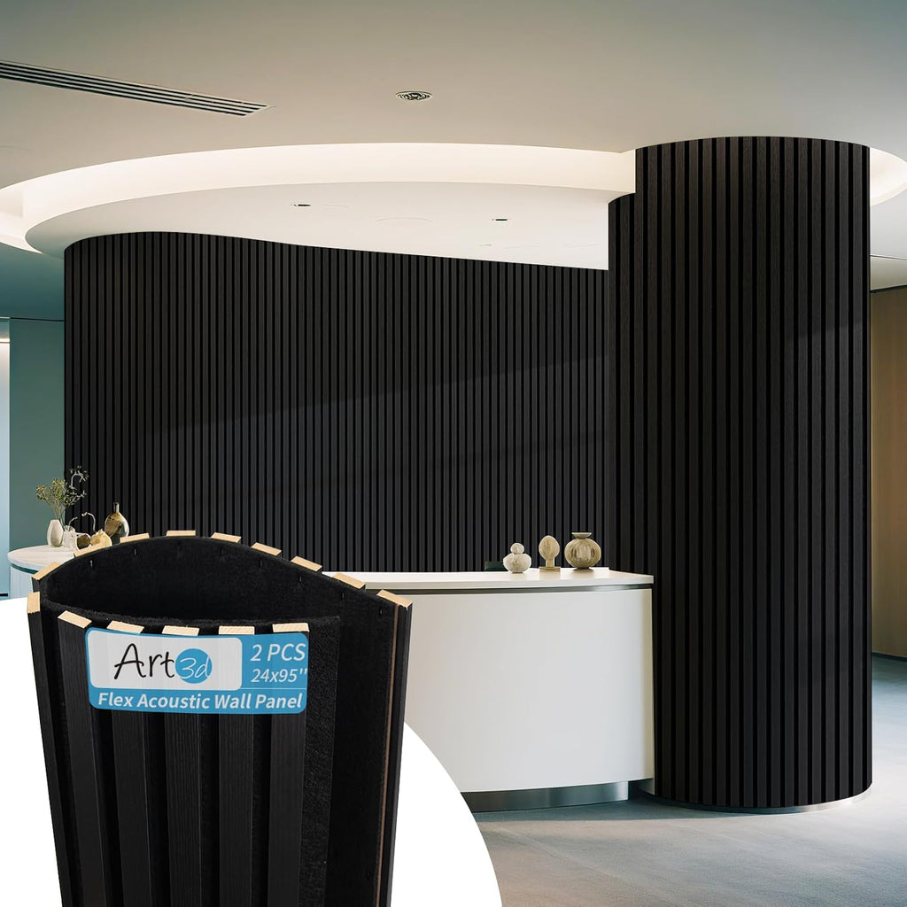 Art3d 2-Pack Acoustic Wood Slat Wall Panel