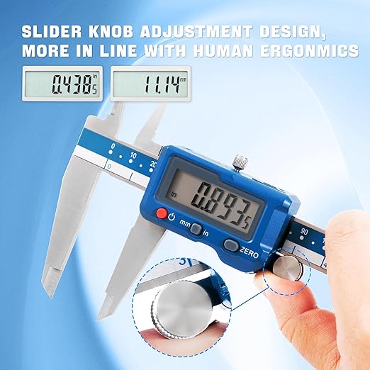 Dasqua 12”/300mm Digital Caliper, Stainless Steel Precision Measuring Tool