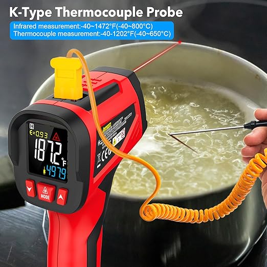 Infrared Thermometer Temperature Gun, TEMIRUP Digital IR Laser Thermometer