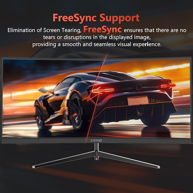 Z-Edge 30" Curved Gaming Monitor, WFHD1080P 200Hz 165Hz Monitor, MPRT 1ms
