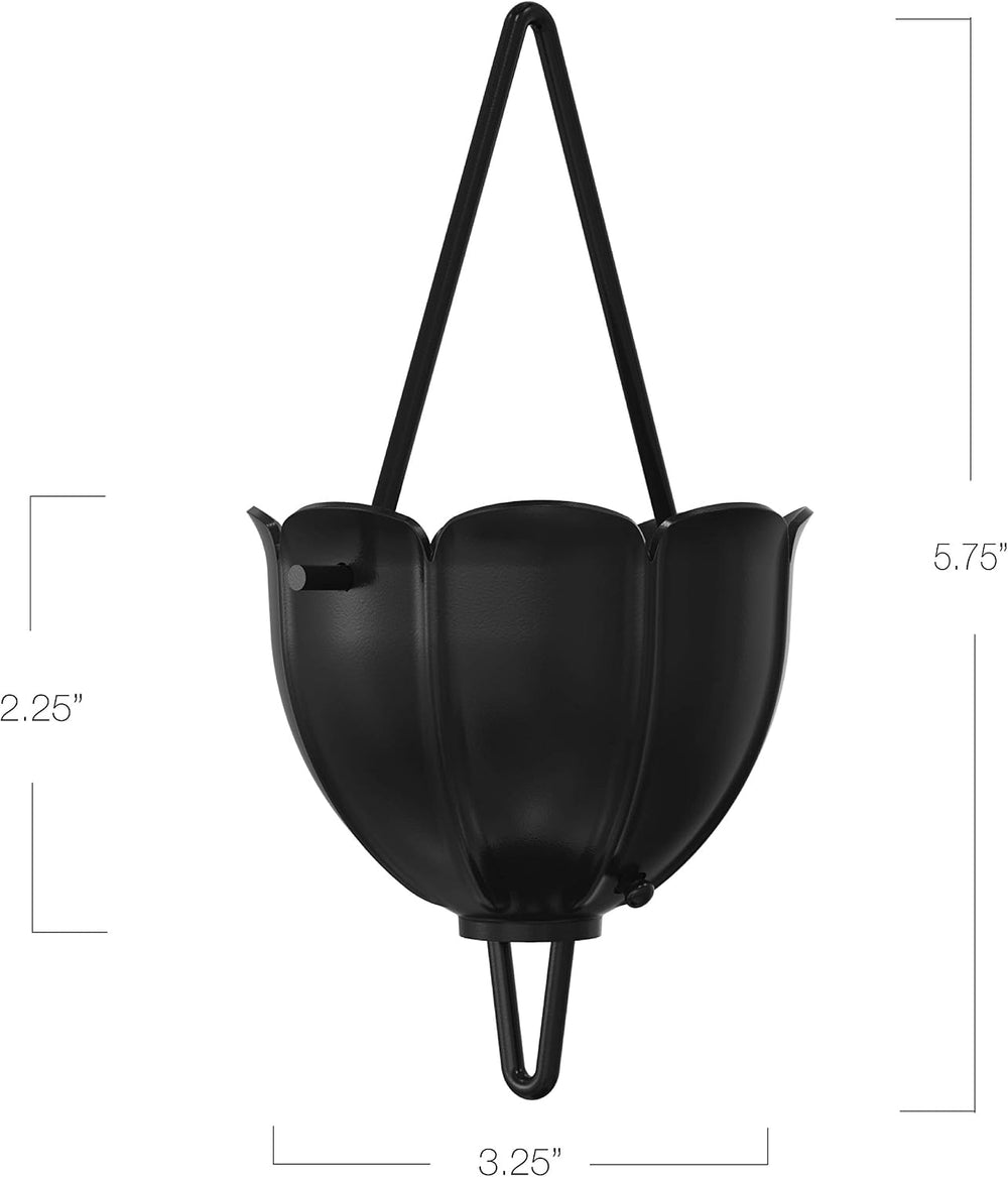Rain Chains Direct - Tulip Rain Chain - 8.5 FT - Black Powder Coated Aluminum...
