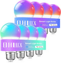 OHLUX Smart Light Bulbs 8Pack, WiFi & Bluetooth, RGB Color Changing, 100W