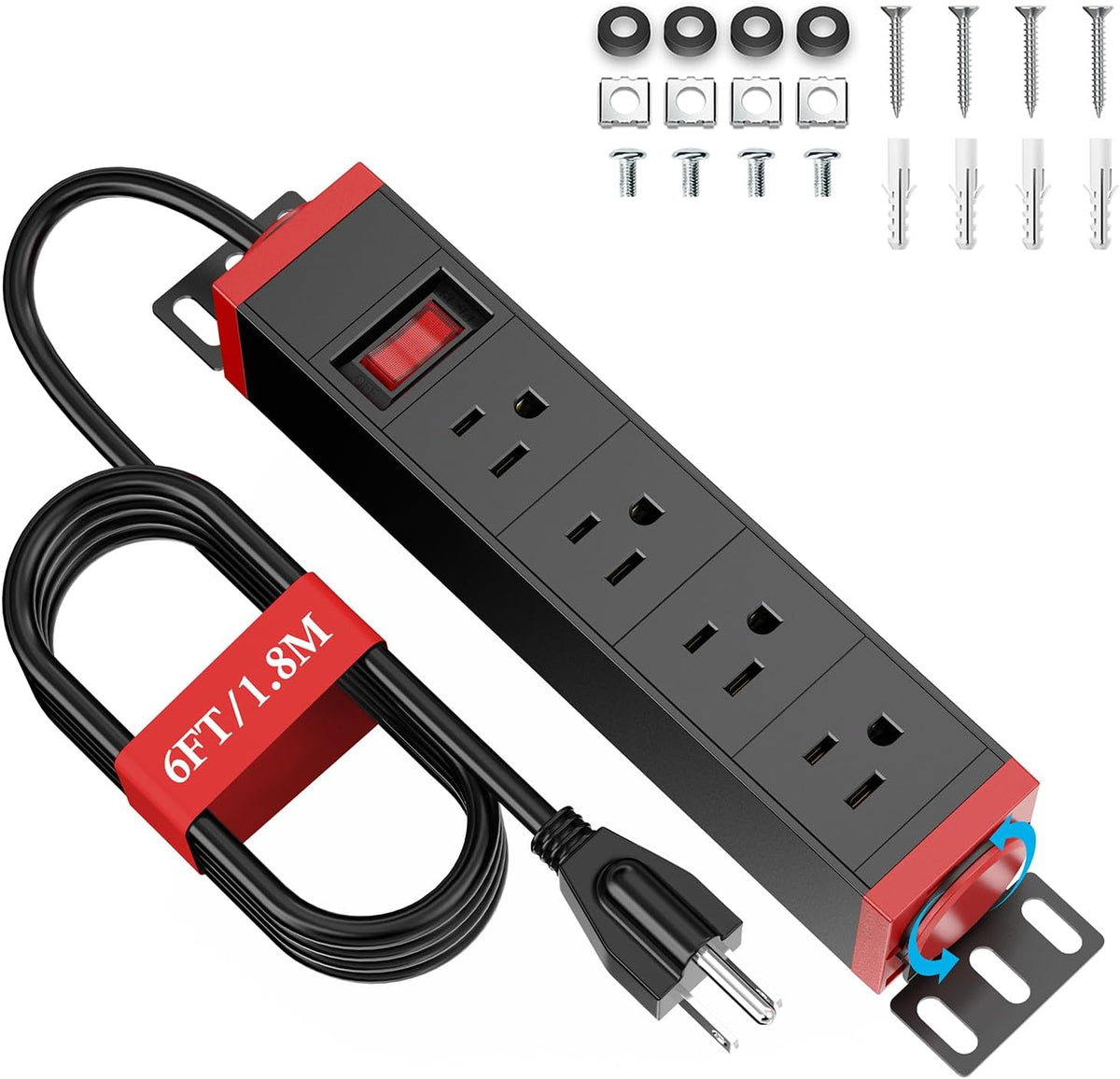 10 inch Rack Mount Power Strips PDU 4 Outlets
