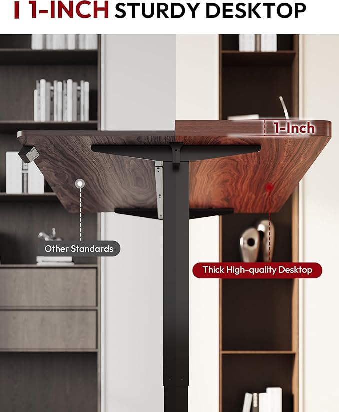 SANODESK Electric Standing Desk 55 x 28 Inches Whole-Piece Desktop Height