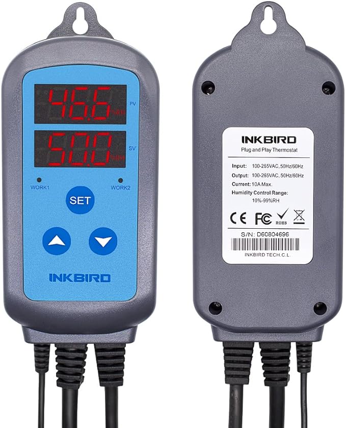 Inkbird Humidity Controller IHC200 Humidistat Mushroom Greenhouse Pre Wired