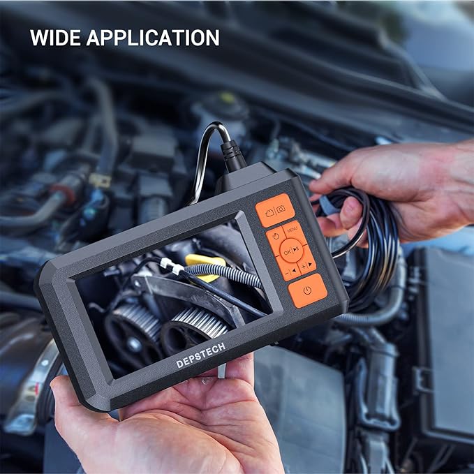 DEPSTECH Dual Lens Industrial Endoscope, 1080P Digital Borescope Inspection