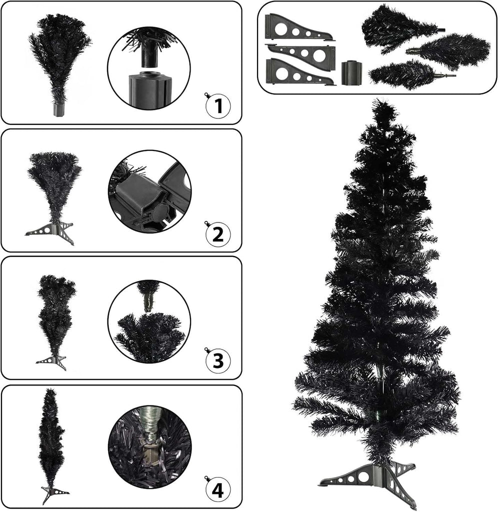 Artificial Christmas Tree, Halloween Tree PVC Leg Stand Base Foldable Xmas De...