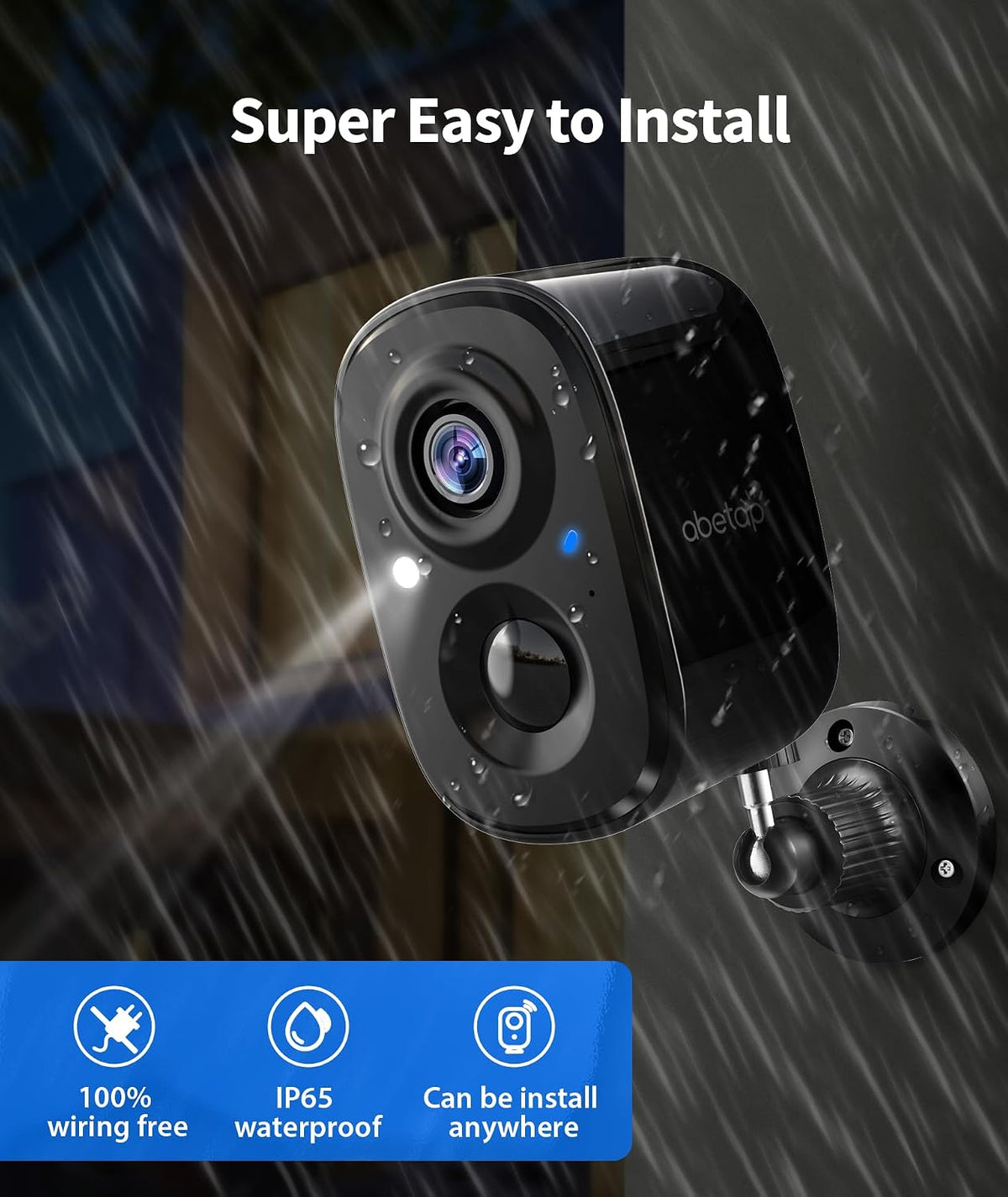 2k wireless security cameras - outdoor wifi security shown in use