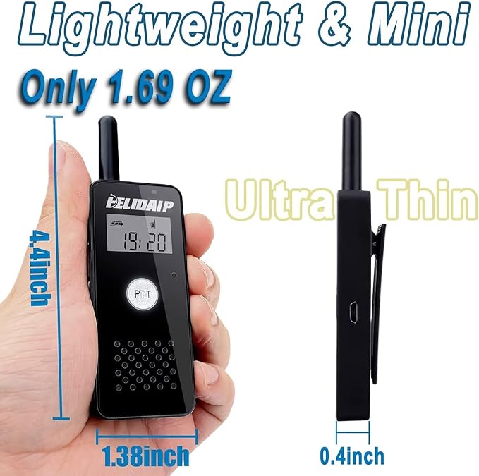 ELIDAIP T-M16 Small Walkie Talkies, Portable Two Way Radio