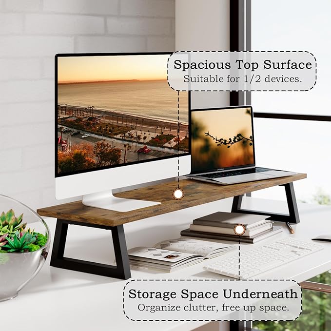 TEAMIX 31.5 inch Dual Monitor Riser
