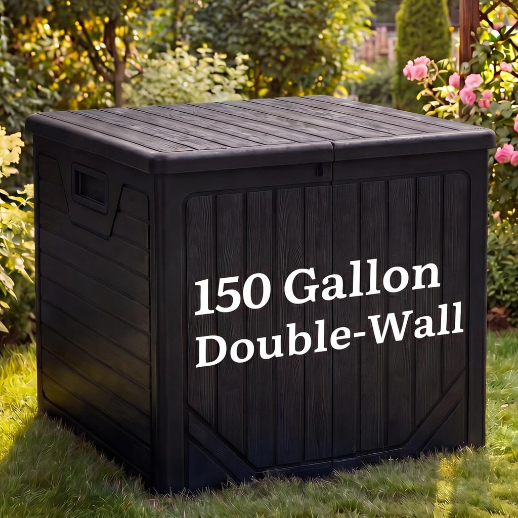 YITAHOME 150 Gallon Large Outdoor Storage Box w/Double Wall