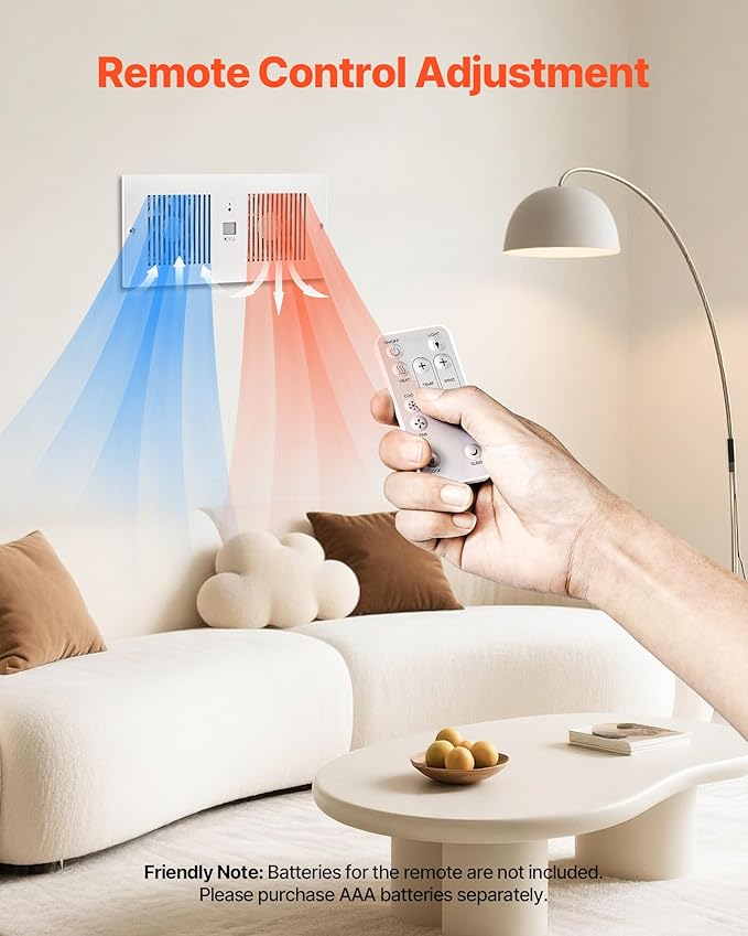 VEVOR Room to Room Fan, Adjustable Dual Airflow Through-the-Wall Fan